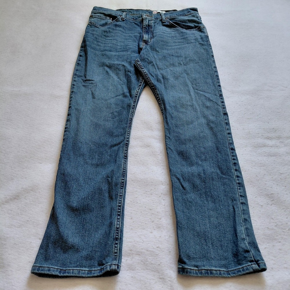 Vintage Wrangler Premium Slim Straight Jeans Mens 36x30 Denim Stretch Western